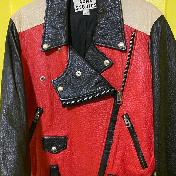 Rare Acne Studios color block leather jacket!!! .Brand new!!! - Picture 6 of 8
